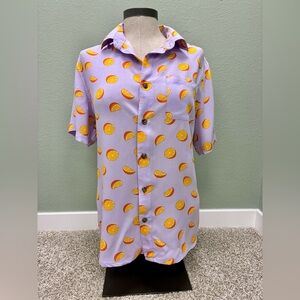 Vibrant Orange‎ slice Print Women's Blouse